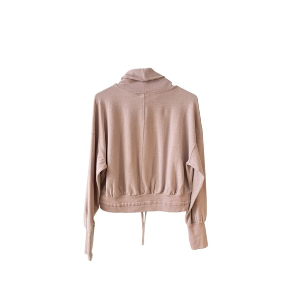 Sweaty Betty Melody Fleece Pullover Sweatshirt Size 6 Pink Funnel Neck Athletic - Picture 10 of 12